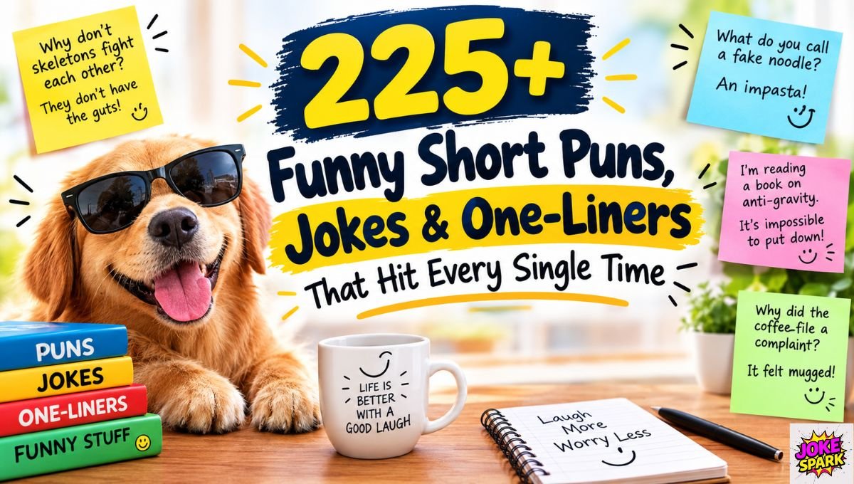 225+ Funny Short Puns, Jokes & One-Liners That Hit Every Single Time