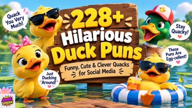 228+ Hilarious Duck Puns: Funny, Cute & Clever Quacks for Social Media