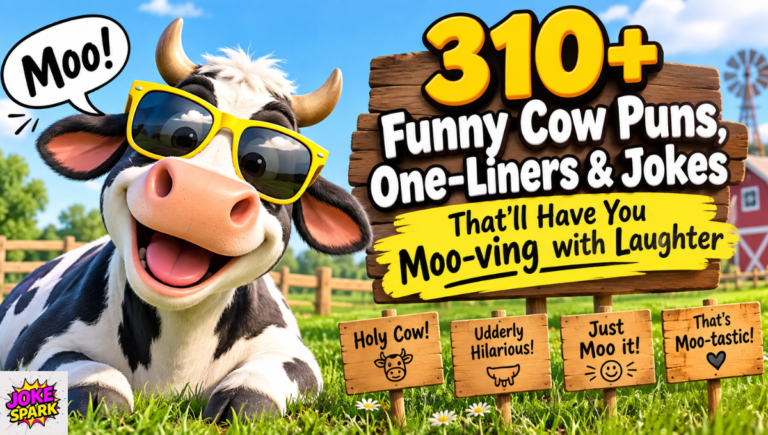 310+ Funny Cow Puns, One-Liners & Jokes That'll Have You Moo-ving with Laughter