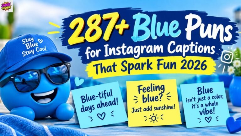 287+ Blue Puns for Instagram Captions That Spark Fun 2026