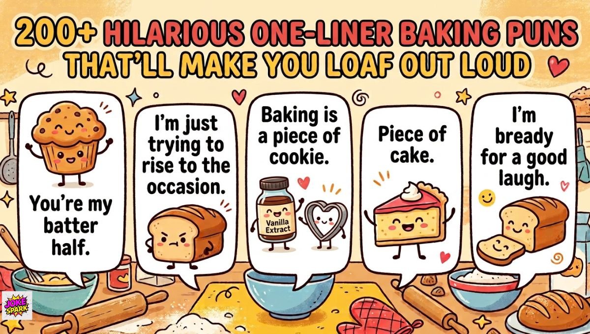 200+ Hilarious One-Liner Baking Puns That'll Make You Loaf Out Loud