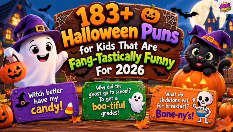 183+ Halloween Puns for Kids That Are Fang-Tastically Funny For 2026