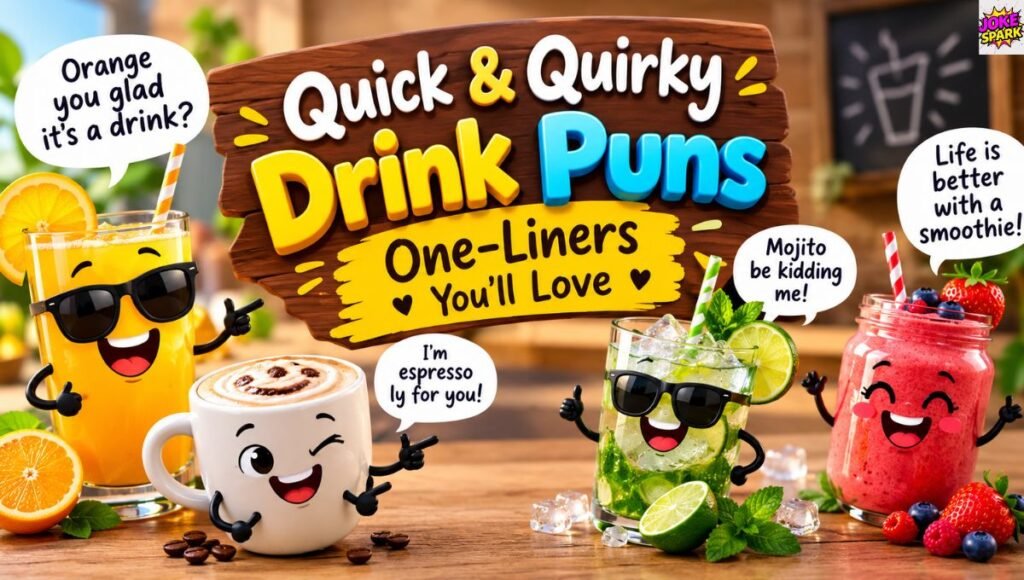 Quick & Quirky Drink Puns One-Liners You'll Love