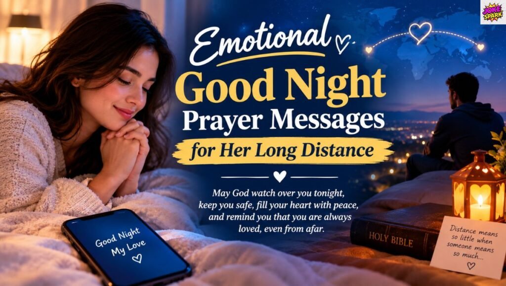 Emotional Good Night Prayer Messages for Her Long Distance