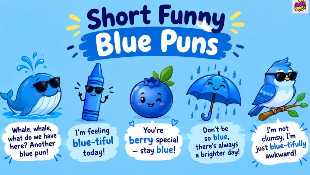 Short Funny Blue Puns