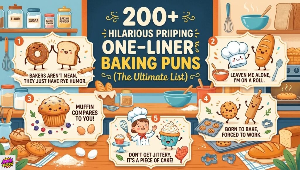 200+ Hilarious One-Liner Baking Puns (The Ultimate List)