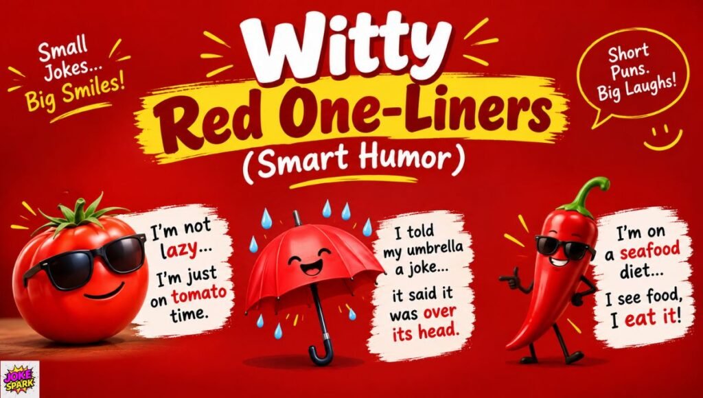 Witty Red One-Liners (Smart Humor)