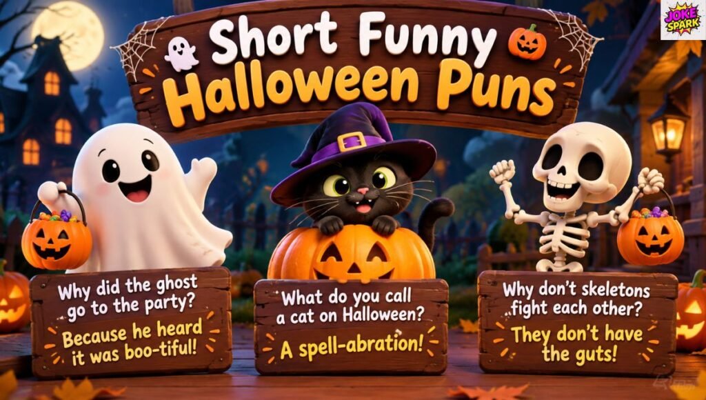 Short Funny Halloween Puns