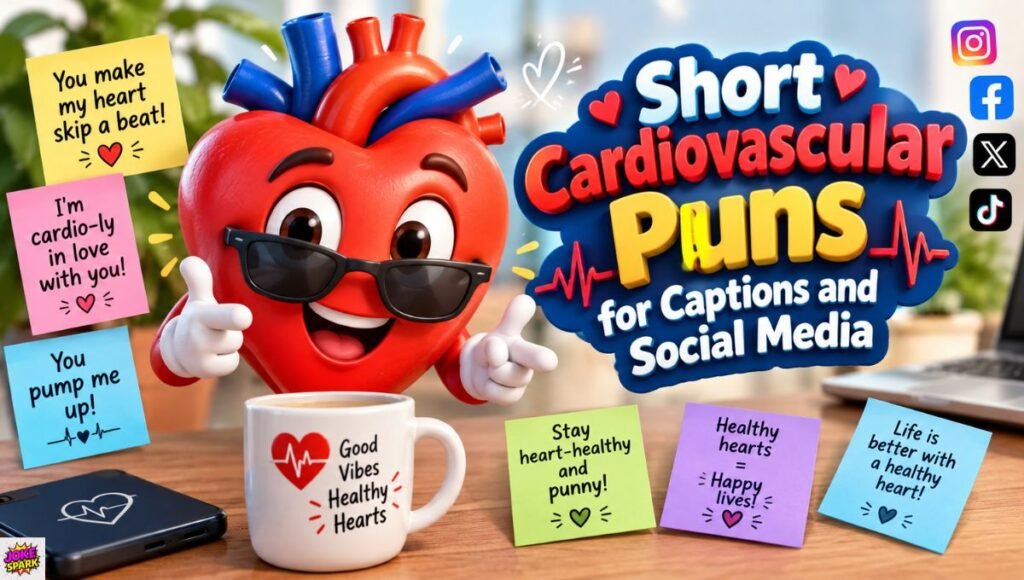Short Cardiovascular Puns for Captions and Social Media