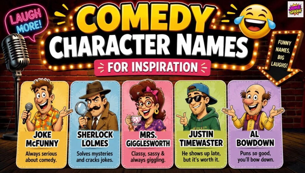 Comedy Character Names for Inspiration