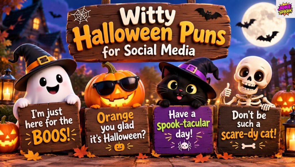 Witty Halloween Puns for Social Media