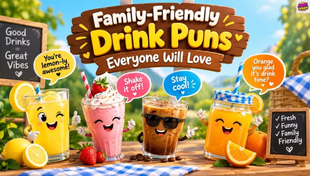 Family-Friendly Drink Puns Everyone Will Love