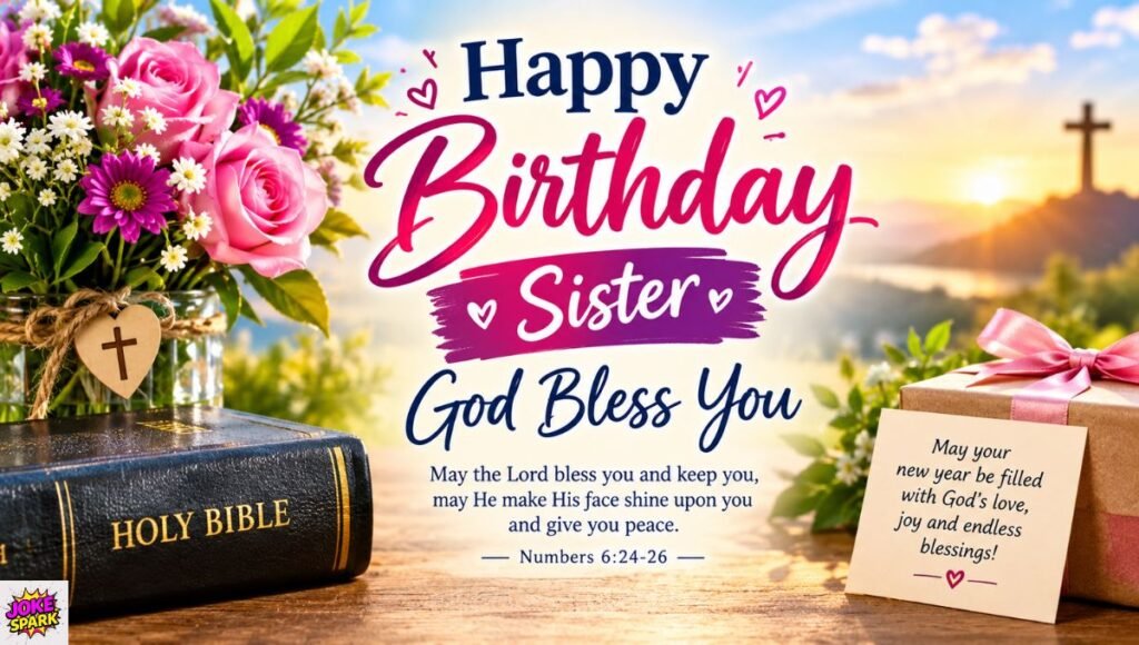 Happy Birthday Sister God Bless You Wishes