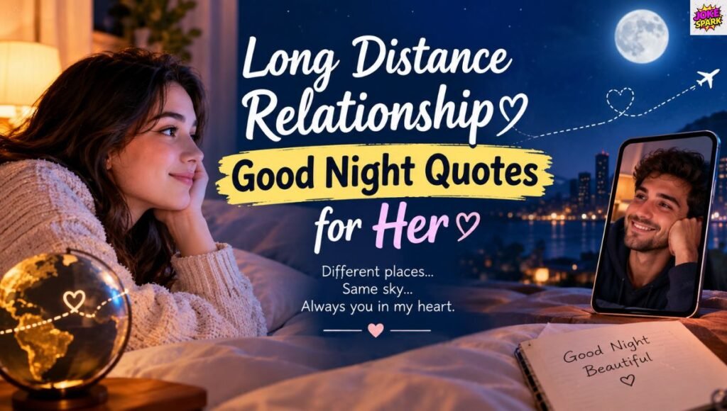 Long Distance Relationship Good Night Quotes for Her