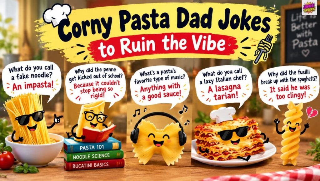 Corny Pasta Dad Jokes to Ruin the Vibe
