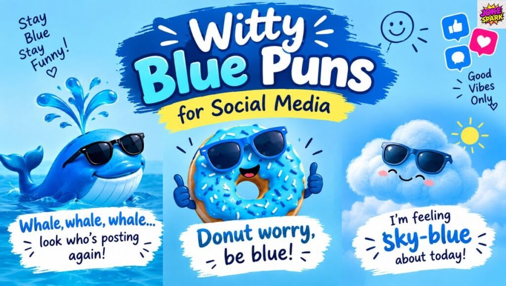 Witty Blue Puns for Social Media
