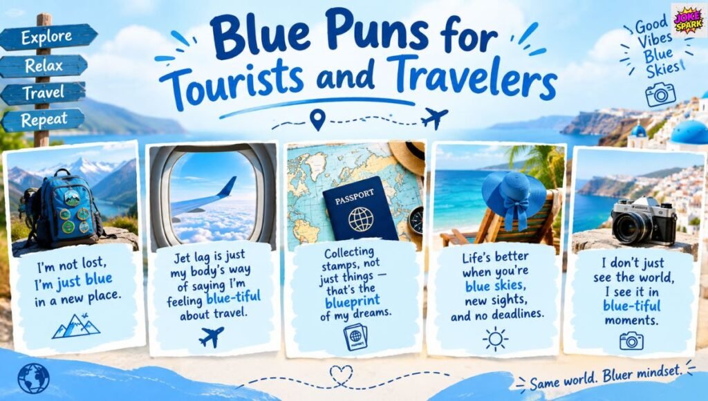 Blue Puns for Tourists and Travelers