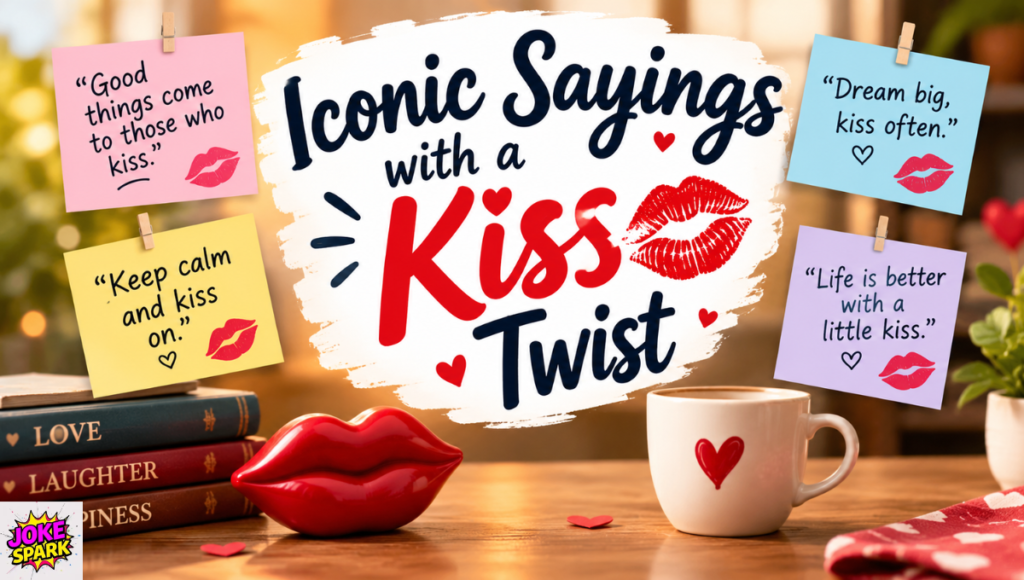 Iconic Sayings with a Kiss Twist