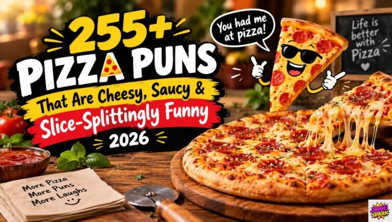 255+ Pizza. Puns That Are Cheesy, Saucy & Slice-Splittingly Funny 2026