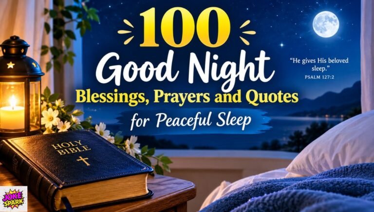 100 Good Night Blessings, Prayers and Quotes for Peaceful Sleep