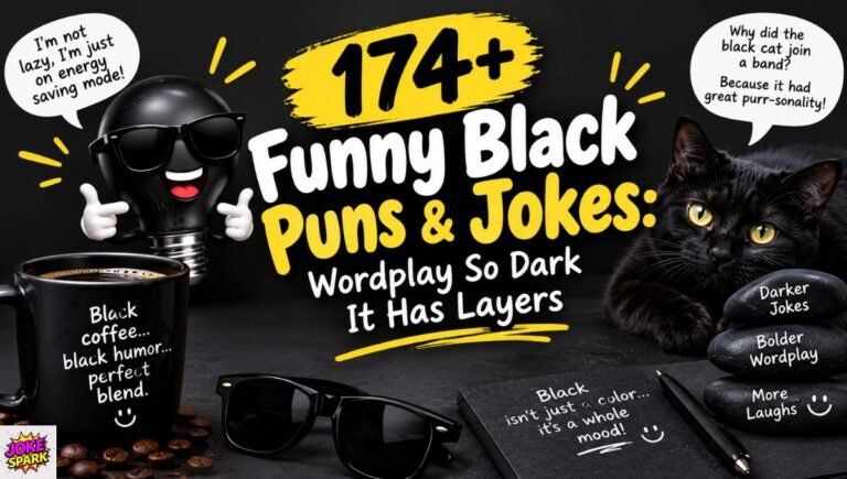174+ Funny Black Puns & Jokes: Wordplay So Dark It Has Layers