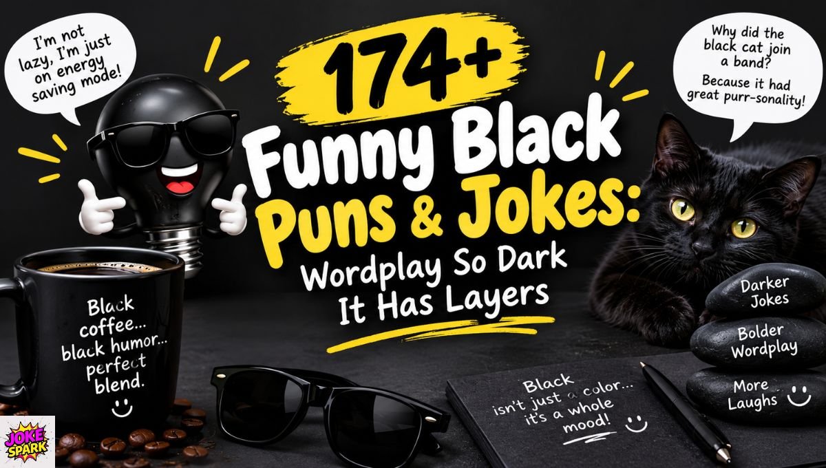 174+ Funny Black Puns & Jokes: Wordplay So Dark It Has Layers