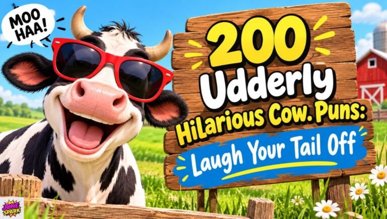 200 Udderly Hilarious Cow. Puns: Laugh Your Tail Off 