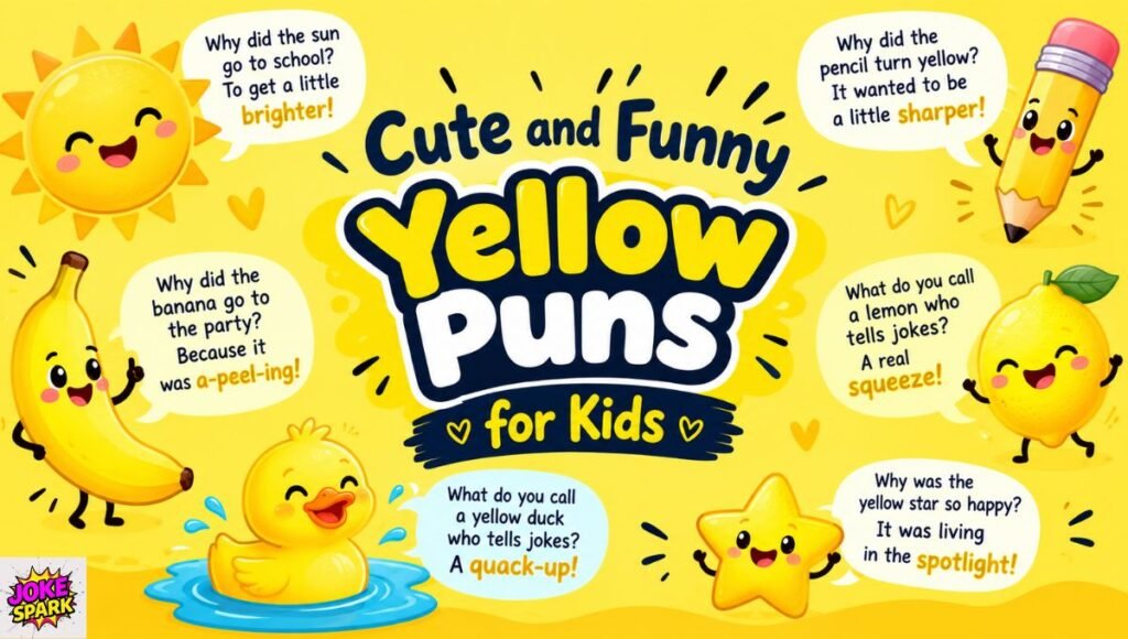 Cute and Funny Yellow Puns for Kids