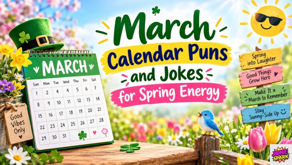 March Calendar Puns and Jokes for Spring Energy