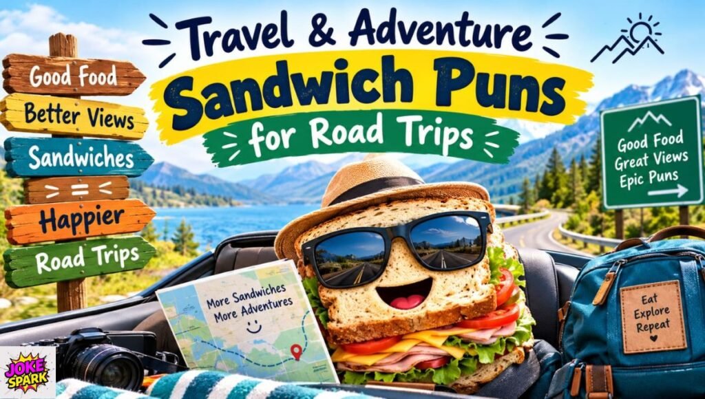Travel & Adventure Sandwich Puns for Road Trips