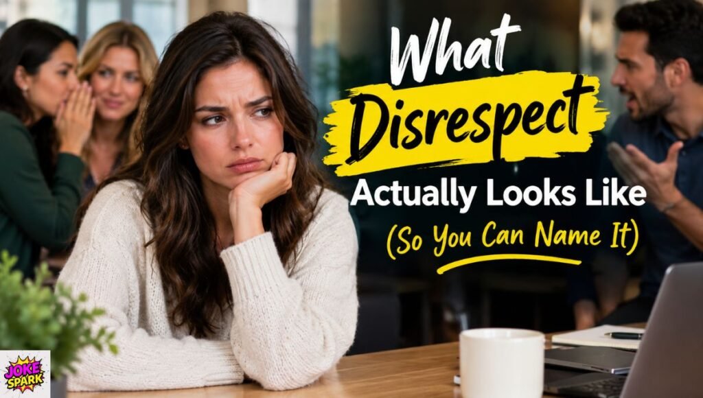 What Disrespect Actually Looks Like (So You Can Name It)