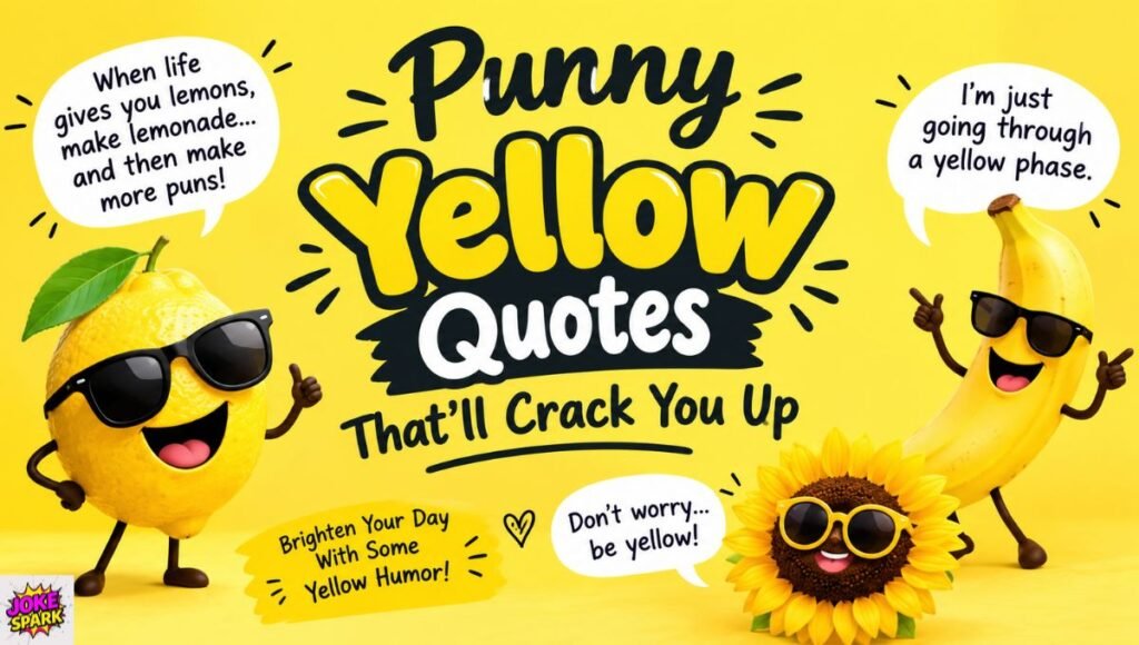 Punny Yellow Quotes That'll Crack You Up
