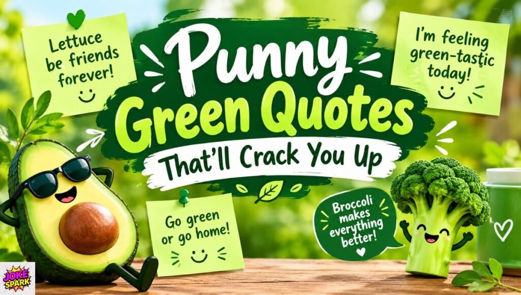 Punny Green Quotes That'll Crack You Up