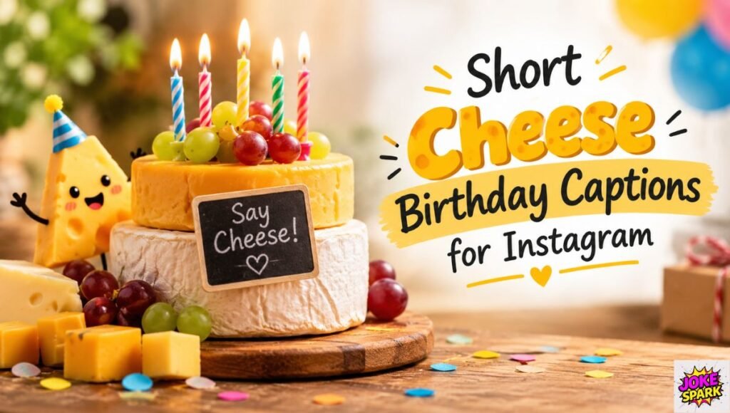 Short Cheese Birthday Captions for Instagram