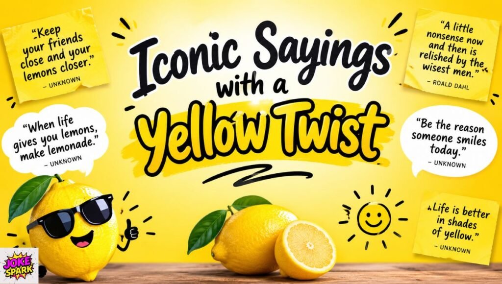 Iconic Sayings with a Yellow Twist